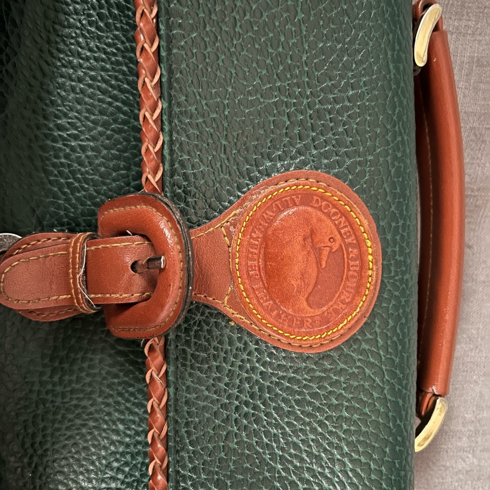 Dooney & Bourke Forest Green and Chestnut Crossbody